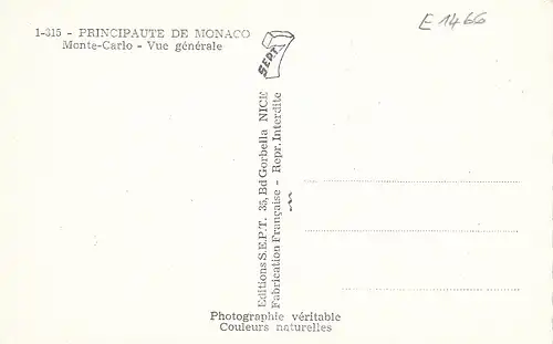 Monte-Carlo, Vue générale ngl E1466