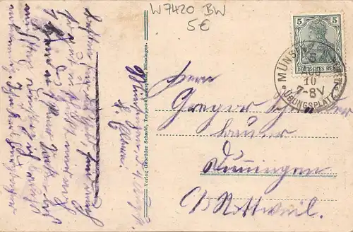Münsingen Truppenübungsplatz Baracken und Casino gl1910 157.610