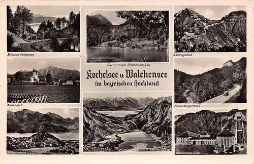 Kochelsee und Walchensee im bayrischen Hochland Teilansichten ngl 156.173