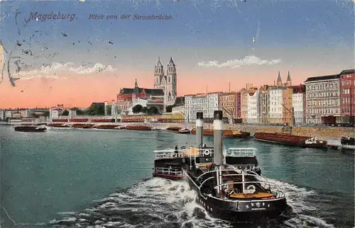 Magdeburg - Blick von der Strombrücke gl19? 158.290