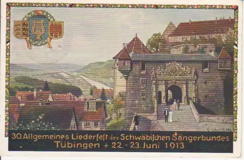 Tübingen - Sängerbund 30. Liederfest 1913, Ganzsache gl1913 225.352