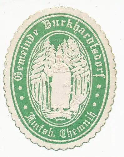 Sondermarke (Keine AK!) Gemeinde Burkhardtsdorf Amtsh. Chemnitz 156.585