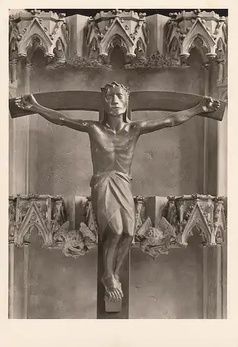 Marburg, Elisabethkirche, Kruzifix auf dem Lettneraltar, Ernst Barlach ngl E0382