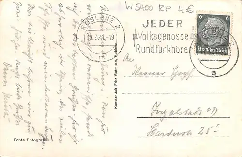 Koblenz am Rhein - Moselmündung mit dem deutschen Eck gl1941 159.522