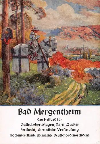 Bad Mergentheim Nach Gemälde mit Ritter in Rüstung feldpgl1941 156.629