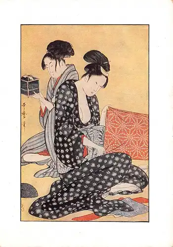 Japan UTAMARO Folding a Length of Cloth ngl 161.611