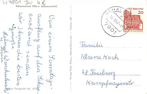 Schauinsland Schwarzwald Gondel gl1967 157.794