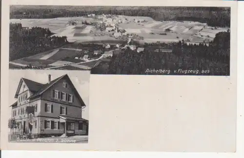 Aichelberg vom Flugzeug aus, Gasthaus zum Grünen Bauem gl1948 225.439