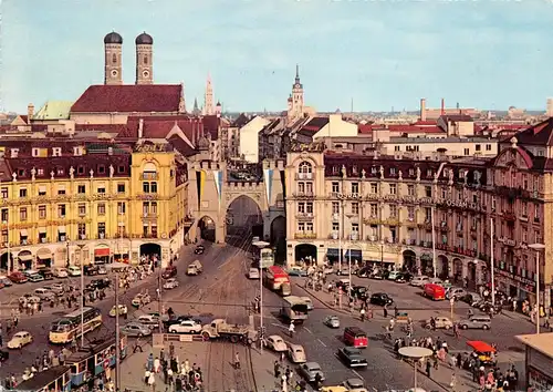 München Stachus mit Karlstor gl1963 156.653