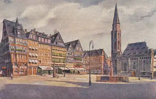 Frankfurt a. M. Römerberg mit St.Nikolai-Kirche ngl E0196