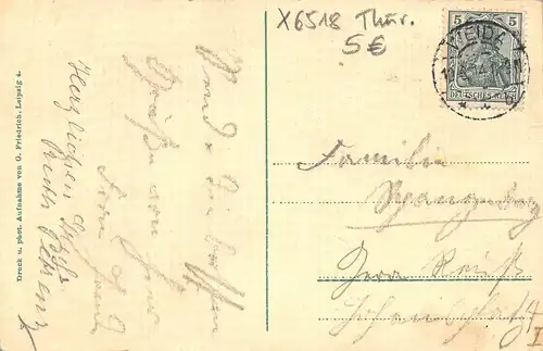 Weida in Thüringen - Partie mit Schloss gl1914 158.337