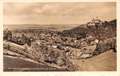 Wernigerode am Harz - Teilansicht mit Schloss ngl 158.478