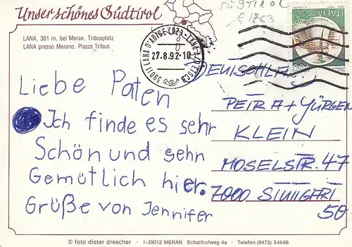 Lana bei Meran, Tribusplatz gl1992 E1763