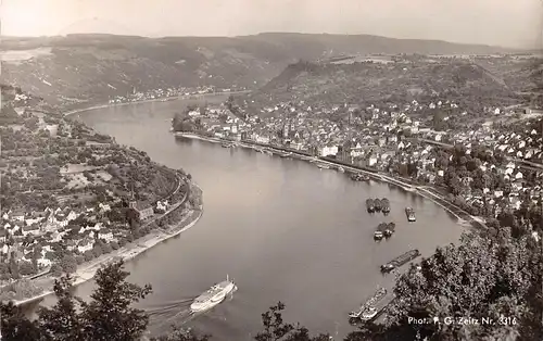 Boppard am Rhein Panorama gl1954 161.631