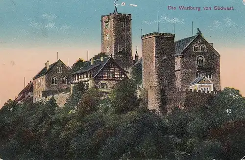 Eisenach Die Wartburg von Süd-West ngl E1332