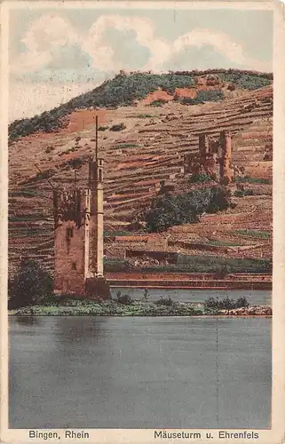 Bingen - Mäuseturm und Ruine Ehrenfels ngl 162.163