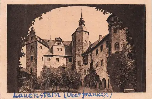 Burg Lauenstein -thür. fränk. Grenzwarte Innerer Burghof gl1925 159.171