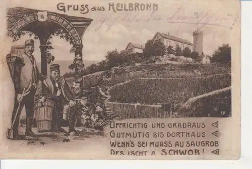 Heilbronn a.N. Weinbauern DES ISCHT A SCHWOB gl1930 223.990