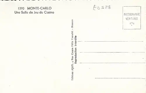Monaco: Monte Carlo, Une Salle de Jeu du Casino ngl E0528