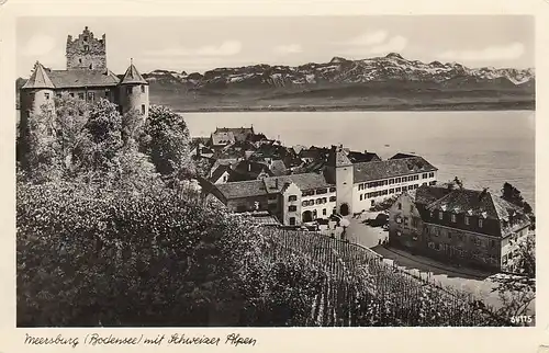 Meersburg Bodensee, mit Schweizer Alpen ngl D9803