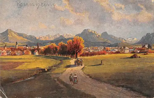 Rosenheim vom Hofbräukeller Nach Gemälde gl1929 159.131