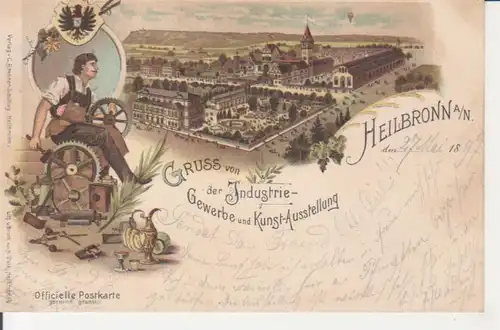 Heilbronn a.N. Gewerbe- und Industrie-Auststellung 1897 Ganzsache gl1897 223.980
