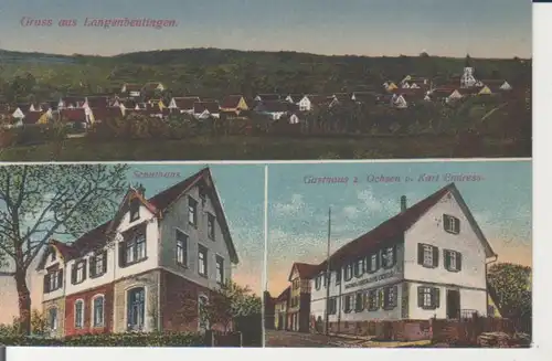Langenbeutingen - Gasthaus zum Ochsen, Schulhaus, Panorama ngl 223.942