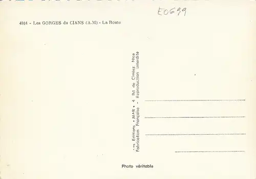 Les Gorges du Cians (A.-M.) La Route ngl E0699