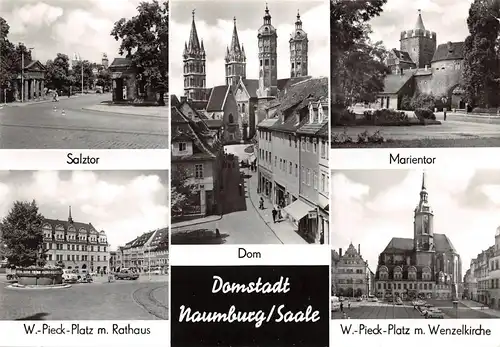 Naumburg, Dom Wenzelkirche Rathaus Salztor Marientor Mehrbildkarte ngl 157.879