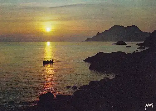 La Corse, Porto, Coucher de soleil sur le Golfe ngl D9930