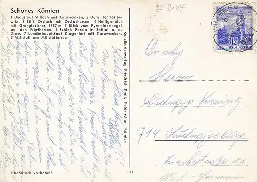 Schönes Kärnten, Mehrbildkarte gl1966 E2184