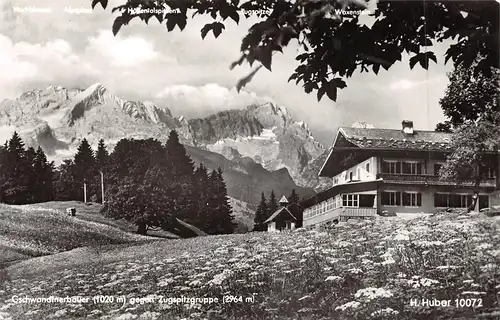 Berggasthof Gschwandtnerbauer gegen Zugspitzgruppe ngl 162.638