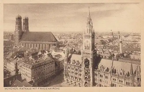 München Rathaus mit Frauenkirche gl1925 D9742