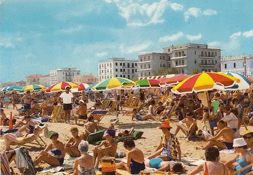 Riviera Adriatica, Miramare di Rimini, Spiaggia e Alberghi gl1966 E2236