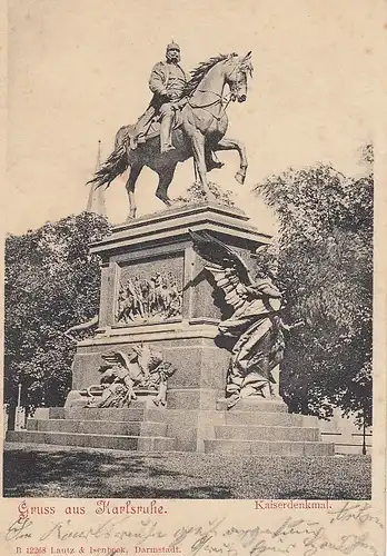 Karlsruhe, Kaiser-Denkmal gl1901 E0765