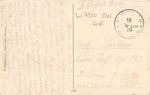 Ulm a.D. An der Stadtmauer feldpgl1916 157.740