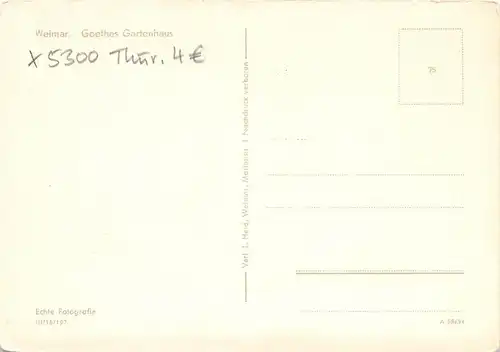 Weimar Goethes Gartenhaus ngl 157.874