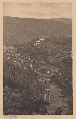 Thüringer Wald, Schwarzburg vom Trippstein ngl E0843