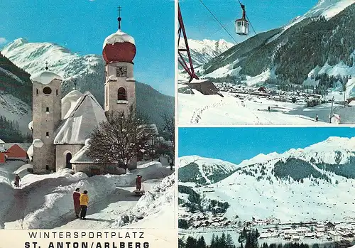 St.Anton am Arlberg, Mehrbildkarte glum 1980? E2336