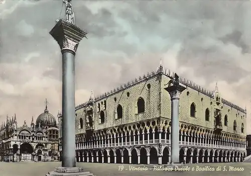 Venezia Palazzo Ducale e Basilica di S.Marco gl1954 E2346