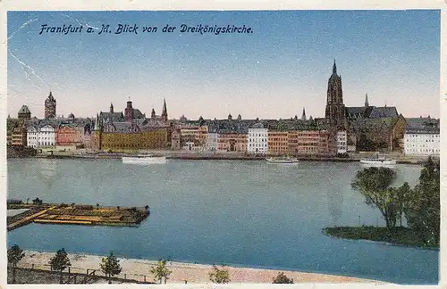 Frankfurt a. M. Blick von der Dreikönigskirche ngl E1046