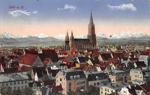 Ulm a.D. Panorama feldpgl1916 157.735