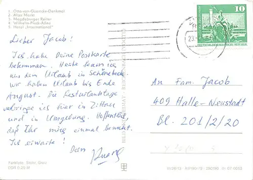 Magdeburg Teilansichten Mehrbildkarte glca.1980 158.881