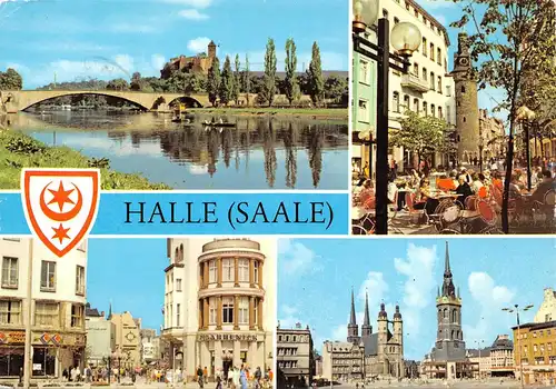 Halle (Saale) Teilansichten Mehrbildkarte gl1979 158.875