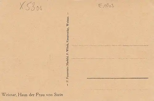 Weimar, Haus der Frau vom Stein ngl E1013