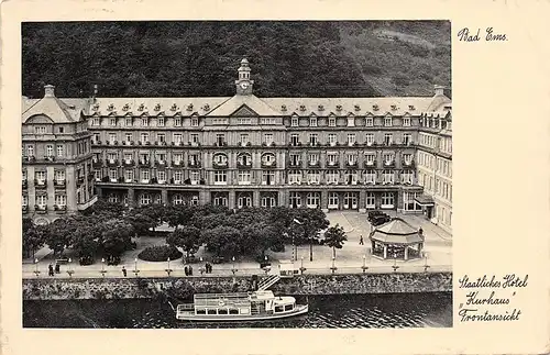 Bad Ems Staatliches Hotel "Kurhaus " Frontansicht gl1933 163.711