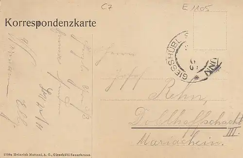 Quellentempel in Giesshübl Sauerbrunn bei Karlsbad glum 1920? E1105