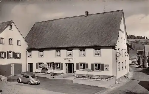 Unterkirnach im Schwarzwald Gasthof Rössle-Post glca.1960 157.595