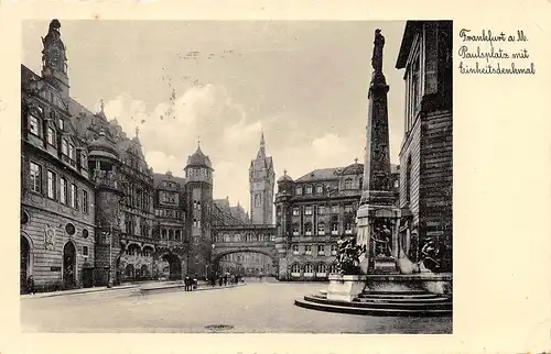 Frankfurt a.M. Paulsplatz mit Einheitsdenkmal gl1938 163.749