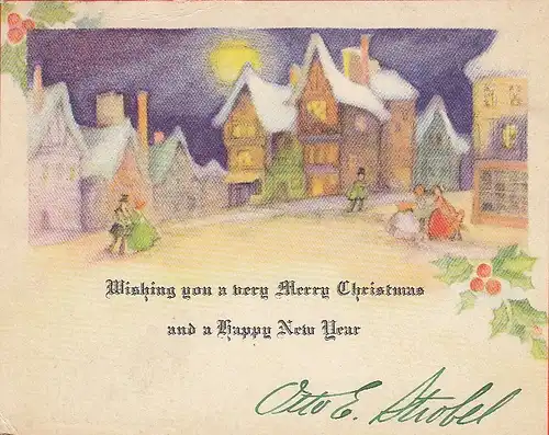 Merry Christmas and a Happy New Year 12,5 x 9,5 cm ngl E1187